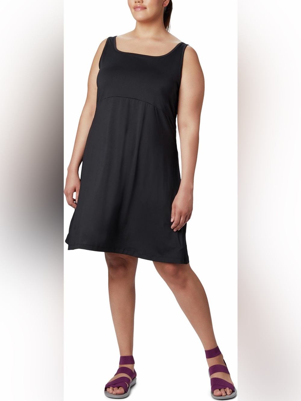 Columbia PFG Freezer Tank Dress Black Sun Protection Active Casual Plus Size L
